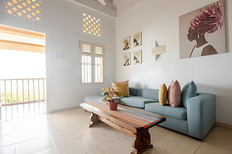 Historical Center of Cartagena with ocean view and the wall